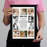 10 fényképes fotókollázs falikép - egyedi ajándék nagypapáknak