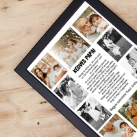 10 fényképes fotókollázs falikép - egyedi ajándék nagypapáknak