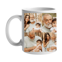 4 fényképes fotókollázs bögre - egyedi ajándék nagypapáknak