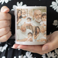 4 fényképes fotókollázs bögre - egyedi ajándék nagypapáknak