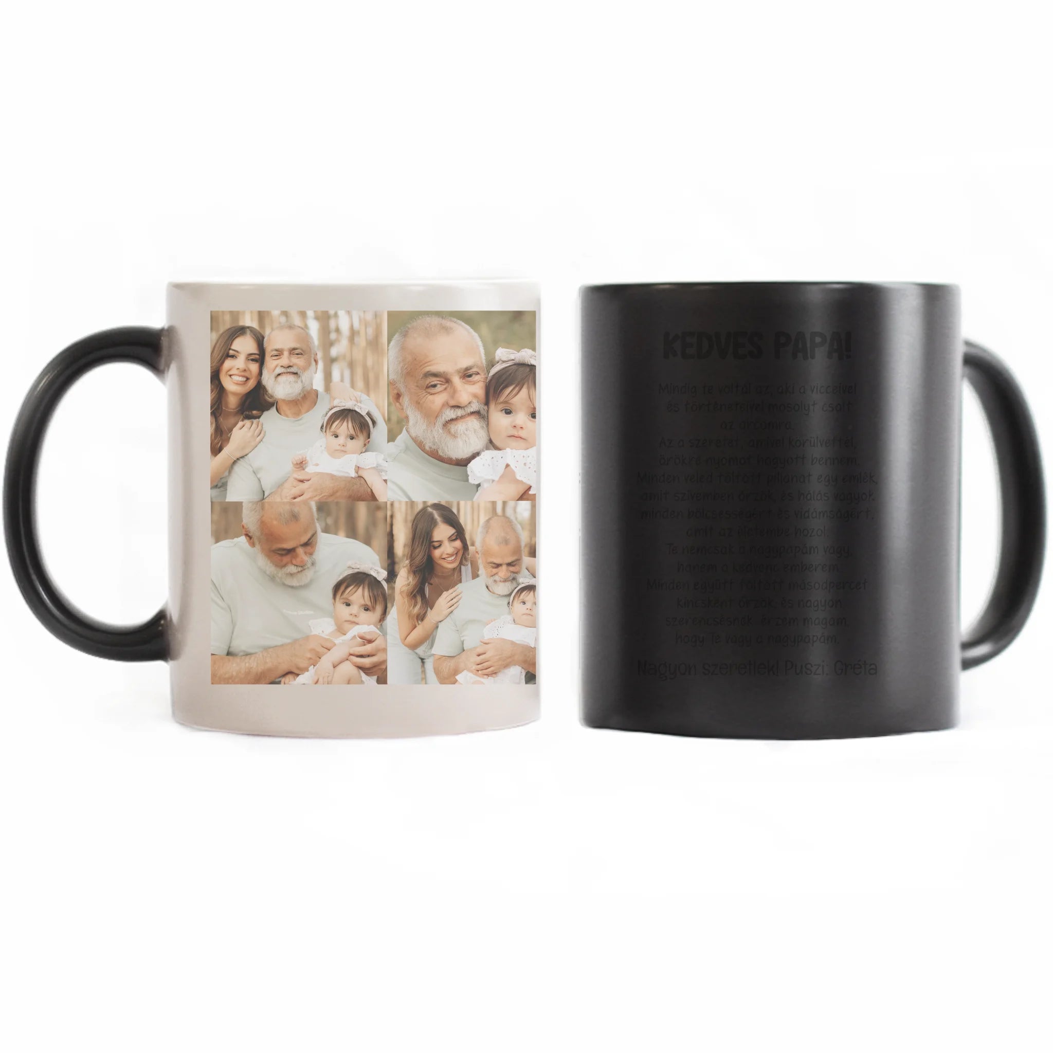 Karácsonyi bögre egy képpel és egyedi névvel