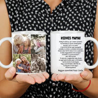 4 fényképes fotókollázs bögre - egyedi ajándék nagymamáknak