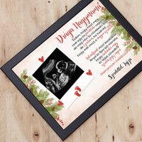 Ultrahang fotós ajándék falikép szerkeszthető felirattal