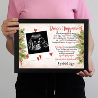 Ultrahang fotós ajándék falikép szerkeszthető felirattal