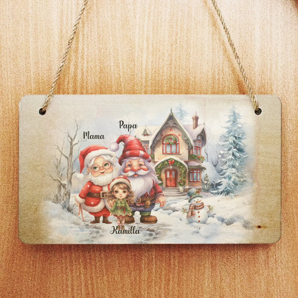 Szerkeszthető karácsonyi mintás ajándék dísztábla