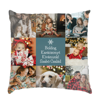 Egyedi képes karácsonyi fullprint párna 8 képpel