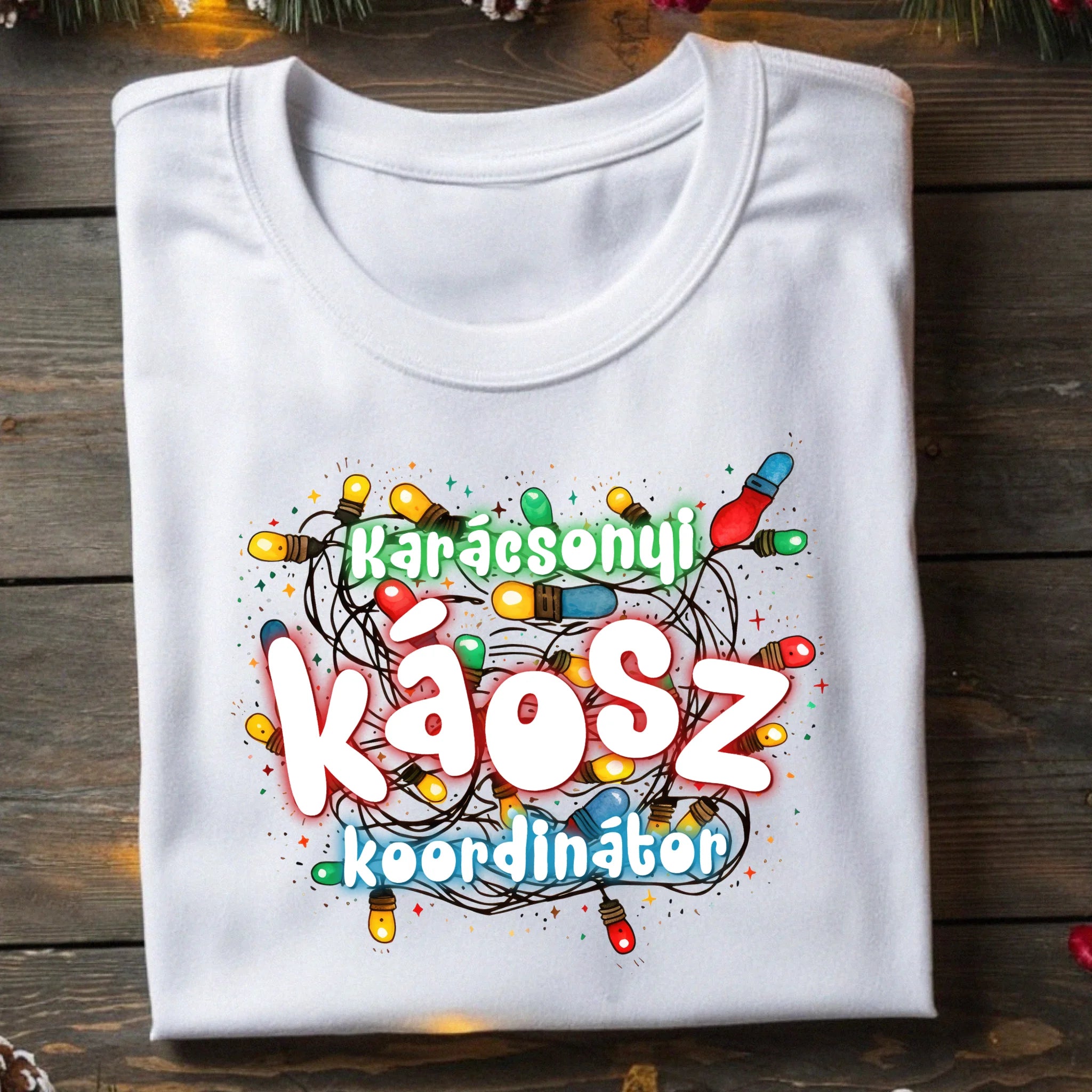 Karácsonyi káosz koordinátor vicces férfi póló