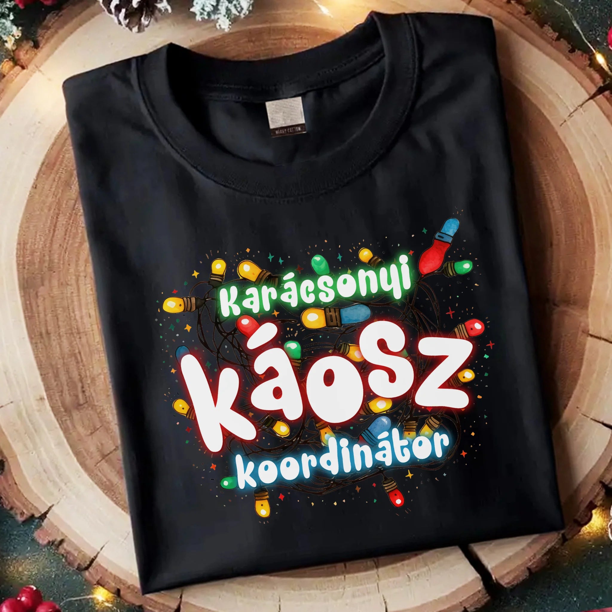 Karácsonyi káosz koordinátor vicces férfi póló