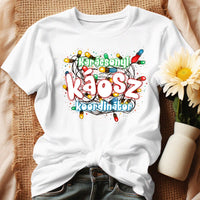 Karácsonyi káosz koordinátor vicces női póló