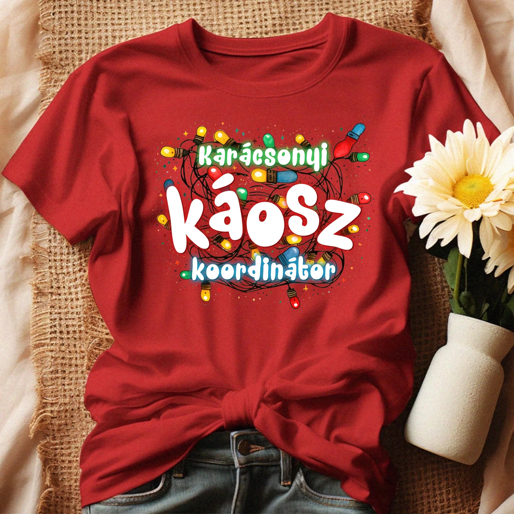 Karácsonyi káosz koordinátor vicces női póló