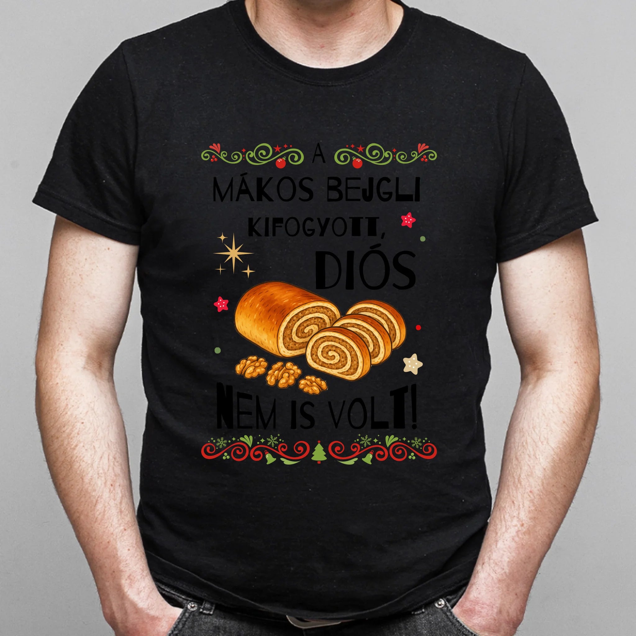 A bejgli kifogyott - vicces karácsonyi férfi póló