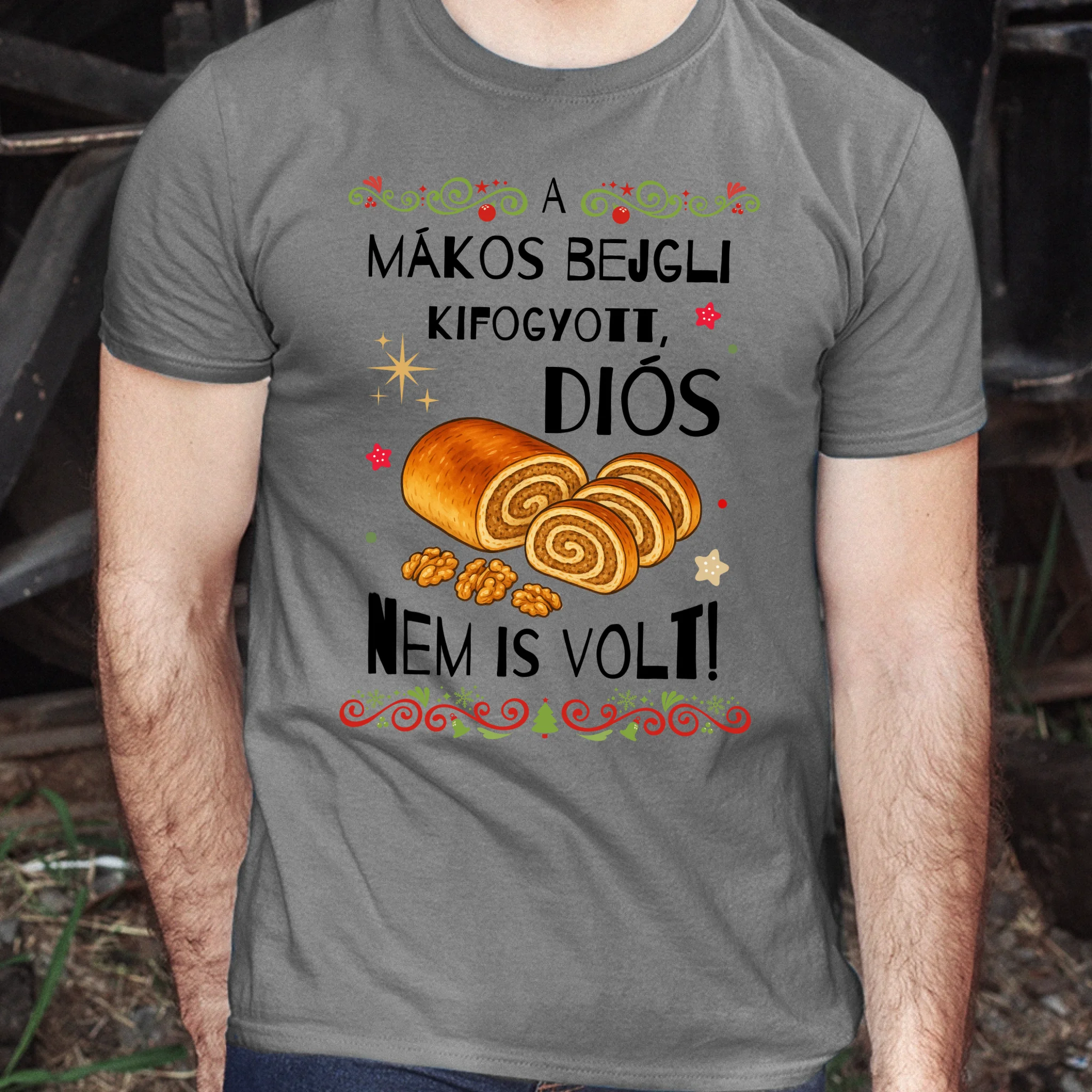 A bejgli kifogyott - vicces karácsonyi férfi póló