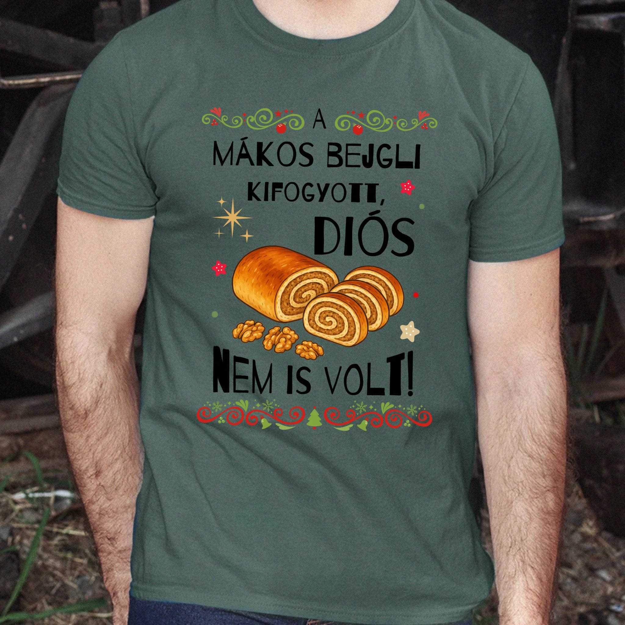 A bejgli kifogyott - vicces karácsonyi férfi póló