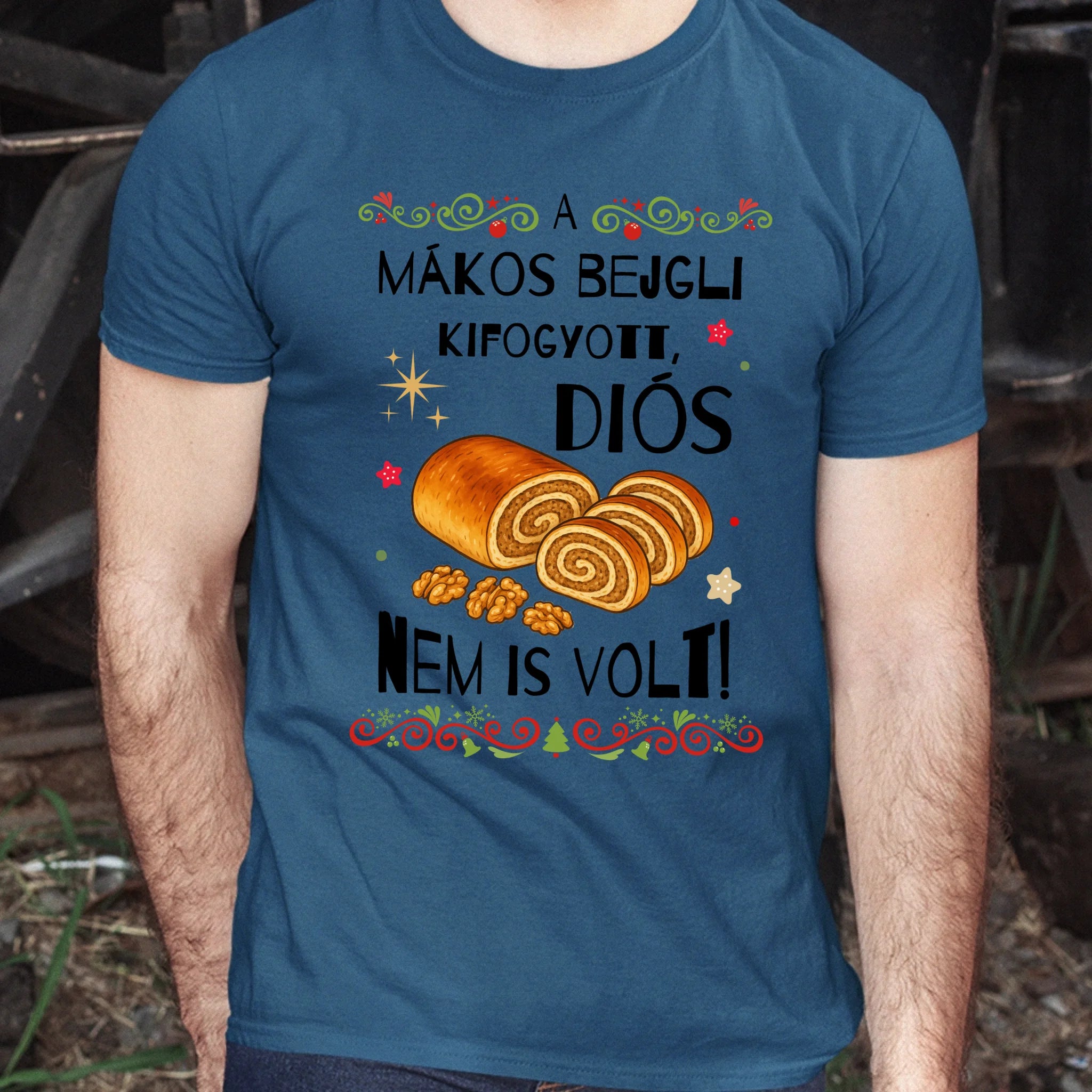 A bejgli kifogyott - vicces karácsonyi férfi póló