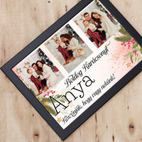 Karácsonyi ajándék anyáknak - egyedi képes falikép szerkeszthető felirattal