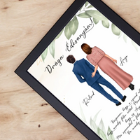 Drága Édesanyám falikép - személyre szabható esküvői köszönőajándék anyukáknak fiútól