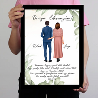 Drága Édesanyám falikép - személyre szabható esküvői köszönőajándék anyukáknak fiútól