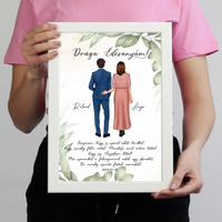 Drága Édesanyám falikép - személyre szabható esküvői köszönőajándék anyukáknak fiútól