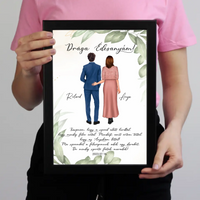 Drága Édesanyám falikép - személyre szabható esküvői köszönőajándék anyukáknak fiútól