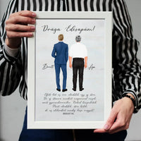 Drága Édesapám falikép - személyre szabható esküvői köszönőajándék apáknak fiútól