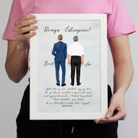 Drága Édesapám falikép - személyre szabható esküvői köszönőajándék apáknak fiútól