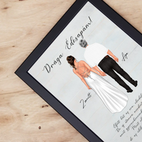 Drága Édesapám falikép - személyre szabható esküvői köszönőajándék apáknak