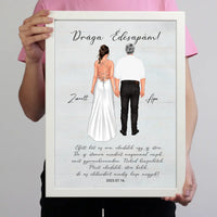 Drága Édesapám falikép - személyre szabható esküvői köszönőajándék apáknak