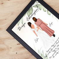 Drága Édesanyám falikép - személyre szabható esküvői köszönőajándék anyukáknak