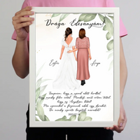 Drága Édesanyám falikép - személyre szabható esküvői köszönőajándék anyukáknak