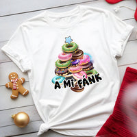 Vicces karácsonyi póló nőknek fánkos mintával