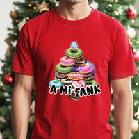 Vicces karácsonyi póló fánk mintával férfiaknak