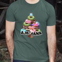 Vicces karácsonyi póló fánk mintával férfiaknak