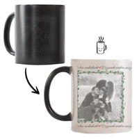 Mi kis családunk - egyedi képes karácsonyi ajándék bögre scrabble mintával