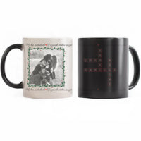 Mi kis családunk - egyedi képes karácsonyi ajándék bögre scrabble mintával