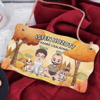 Személyre szabható őszi fali dekor tábla - egyedi családi ajándék pároknak