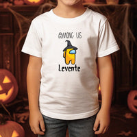 Halloweeni Among us gyerek póló egyedi névvel