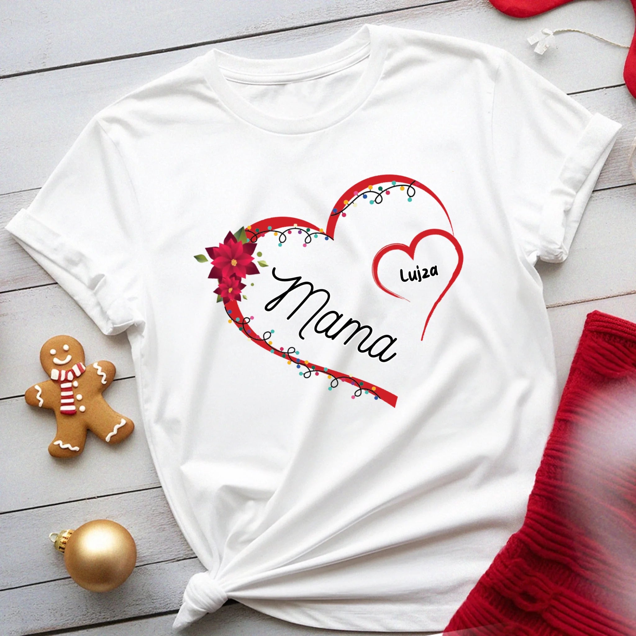 Karácsonyi póló női - szerkeszthető feliratos póló mamáknak
