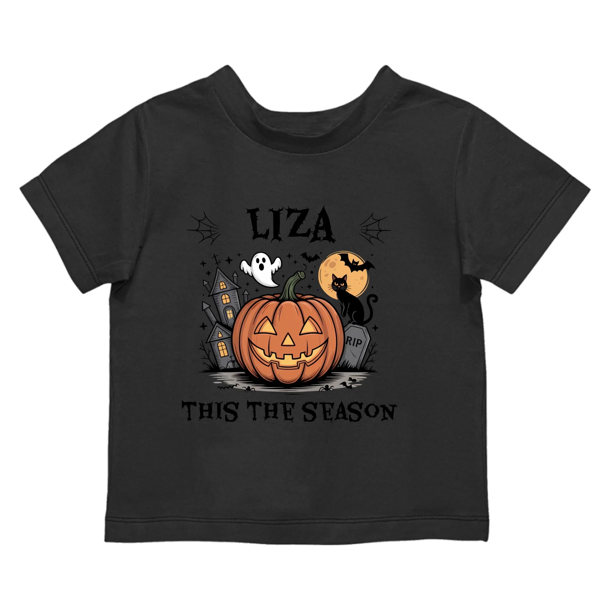 Egyedi neves halloweeni póló gyerekeknek - This the season
