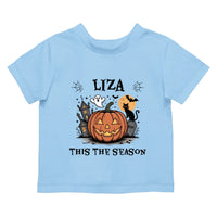Egyedi neves halloweeni póló gyerekeknek - This the season