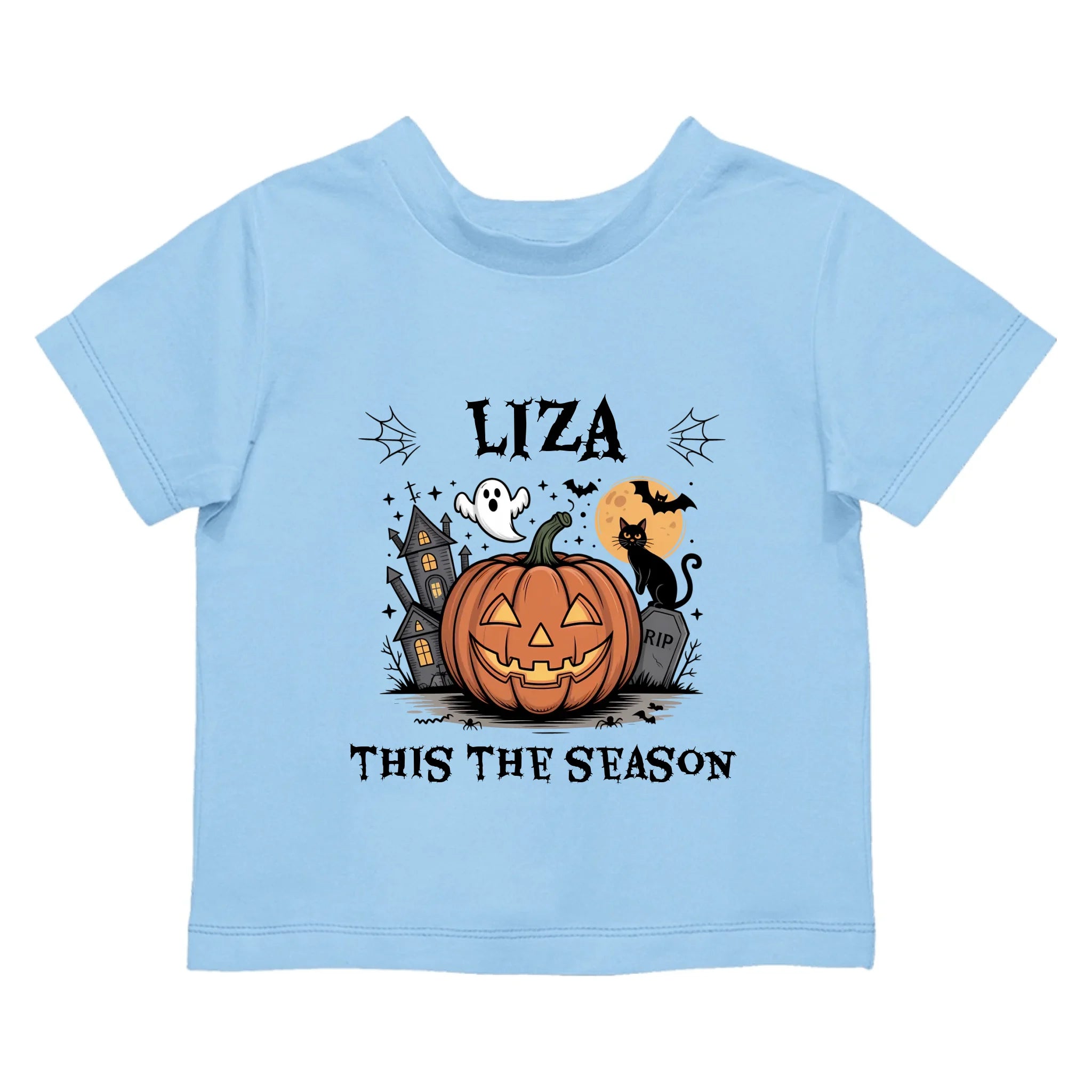 Egyedi neves halloweeni póló gyerekeknek - This the season