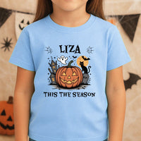 Egyedi neves halloweeni póló gyerekeknek - This the season
