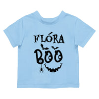 Egyedi halloweeni póló gyerekeknek - Boo feliratos póló névvel