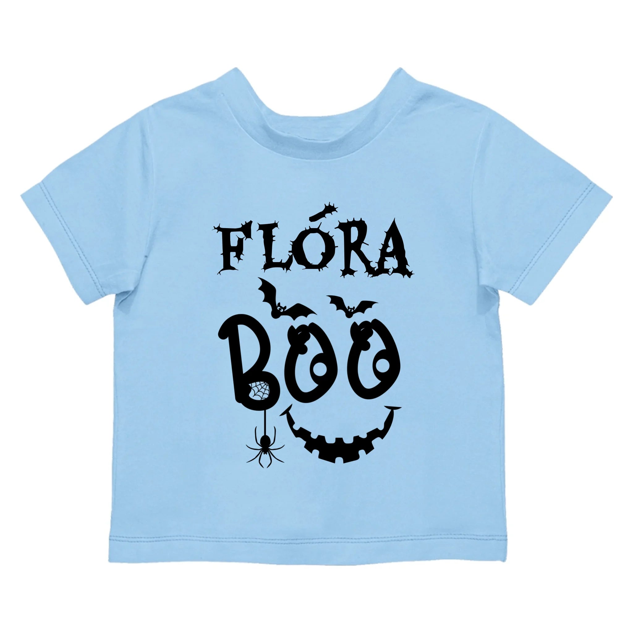 Egyedi halloweeni póló gyerekeknek - Boo feliratos póló névvel