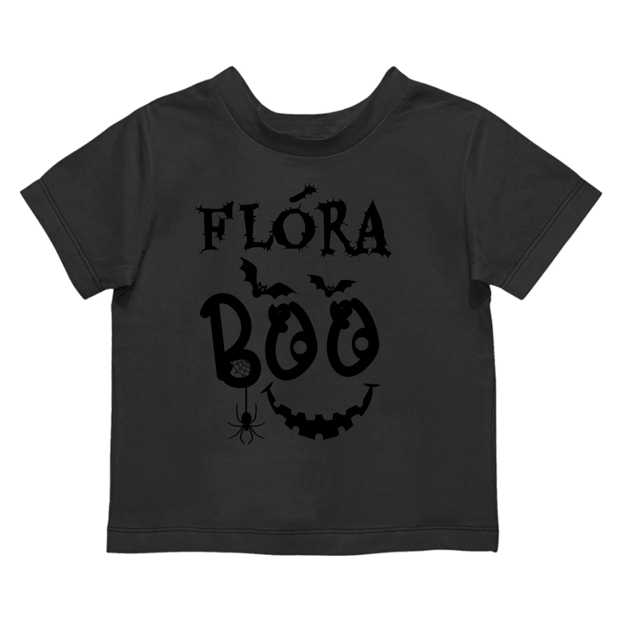 Egyedi halloweeni póló gyerekeknek - Boo feliratos póló névvel