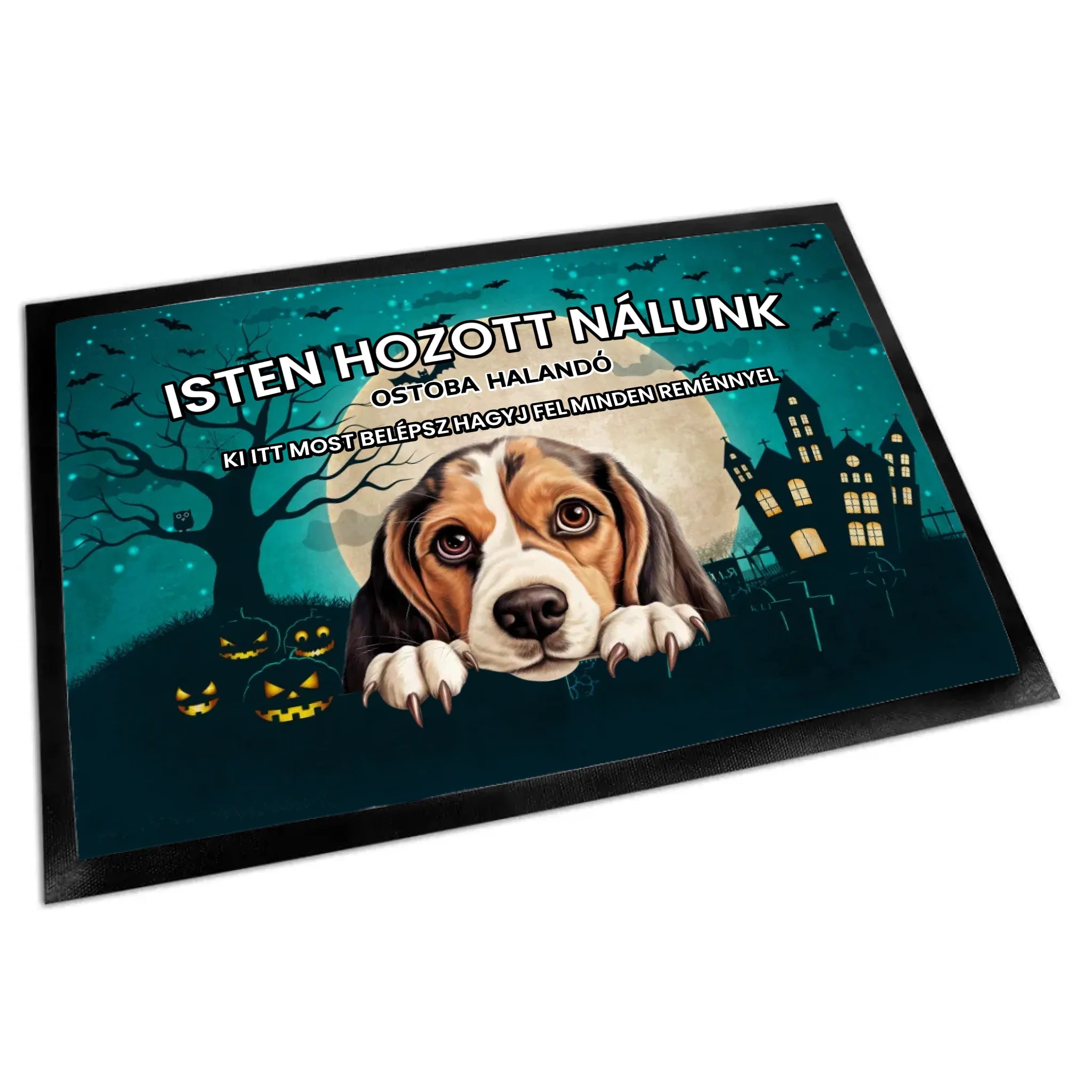 Személyre szabható Halloween lábtörlő - egyedi ajándék pároknak