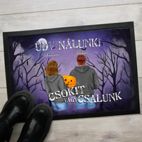 Személyre szabható Halloween lábtörlő - egyedi ajándék pároknak