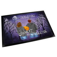 Személyre szabható Halloween lábtörlő - egyedi ajándék pároknak