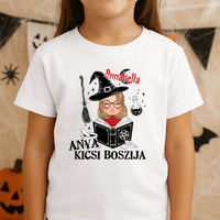 Egyedi halloweeni póló lányoknak - anya kicsi boszija