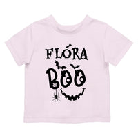 Egyedi halloweeni póló gyerekeknek - Boo feliratos póló névvel