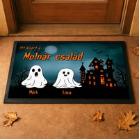 Személyre szabható halloweeni lábtörlő - névvel és szellemekkel